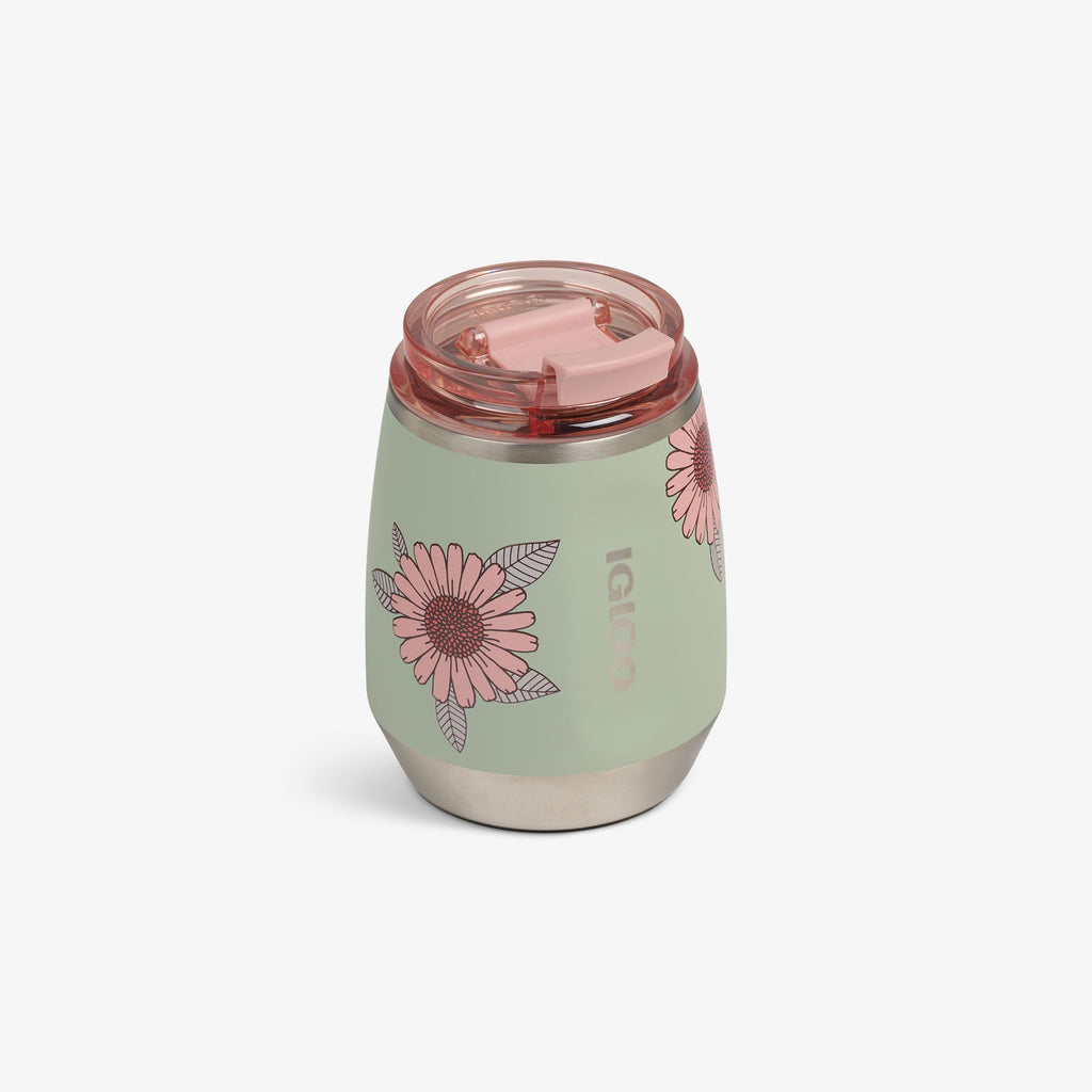 Floral 10 Oz Wine Tumbler U4 - Sage - Product View
