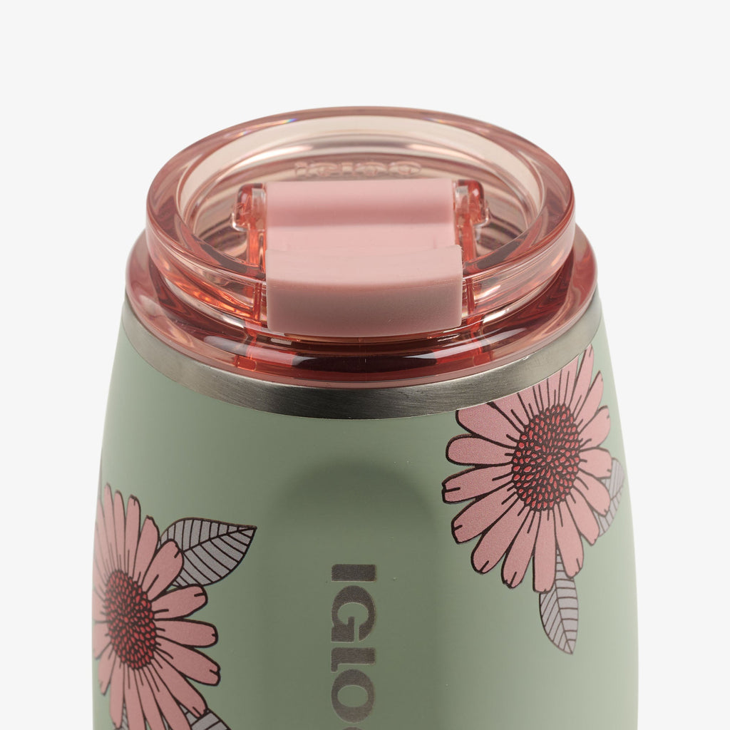 Floral 10 Oz Wine Tumbler U4 - Sage - Product View