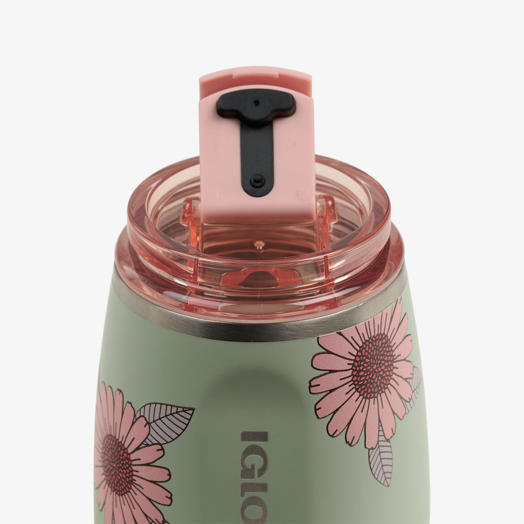 Floral 10 Oz Wine Tumbler U4 - Sage - Product View