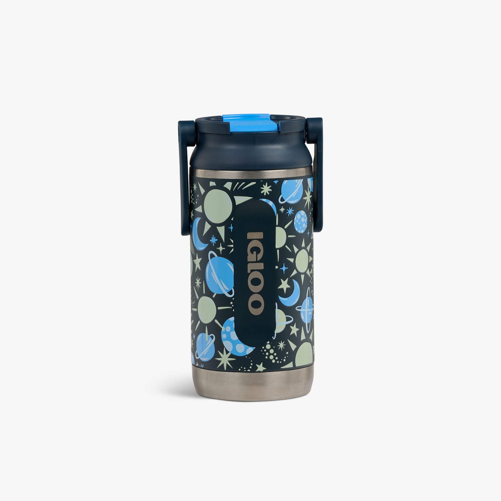 Kids Lunch Glow 12 Oz Sipper Bottle C1 - Cosmic Glow - Front View