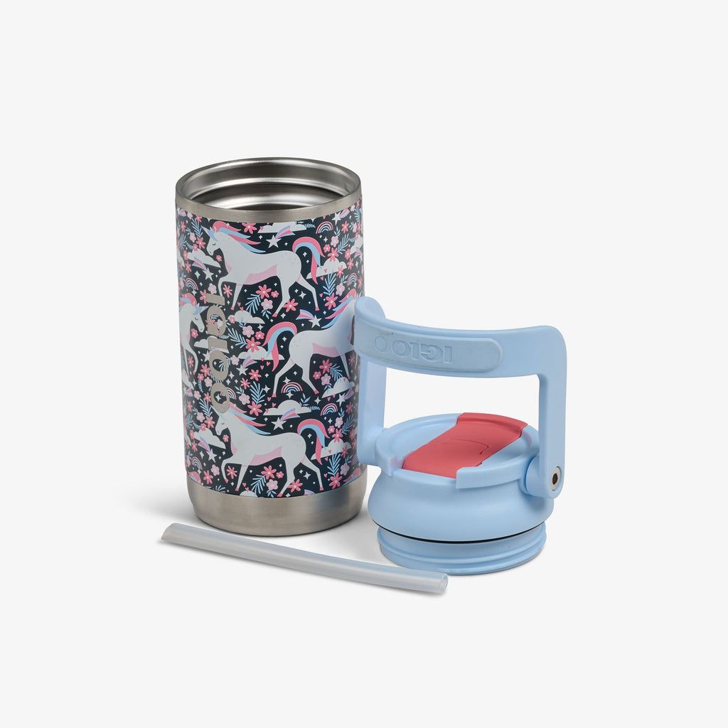 Kids Lunch 12 Oz Sipper Bottle G7 - Unicorns - Open View
