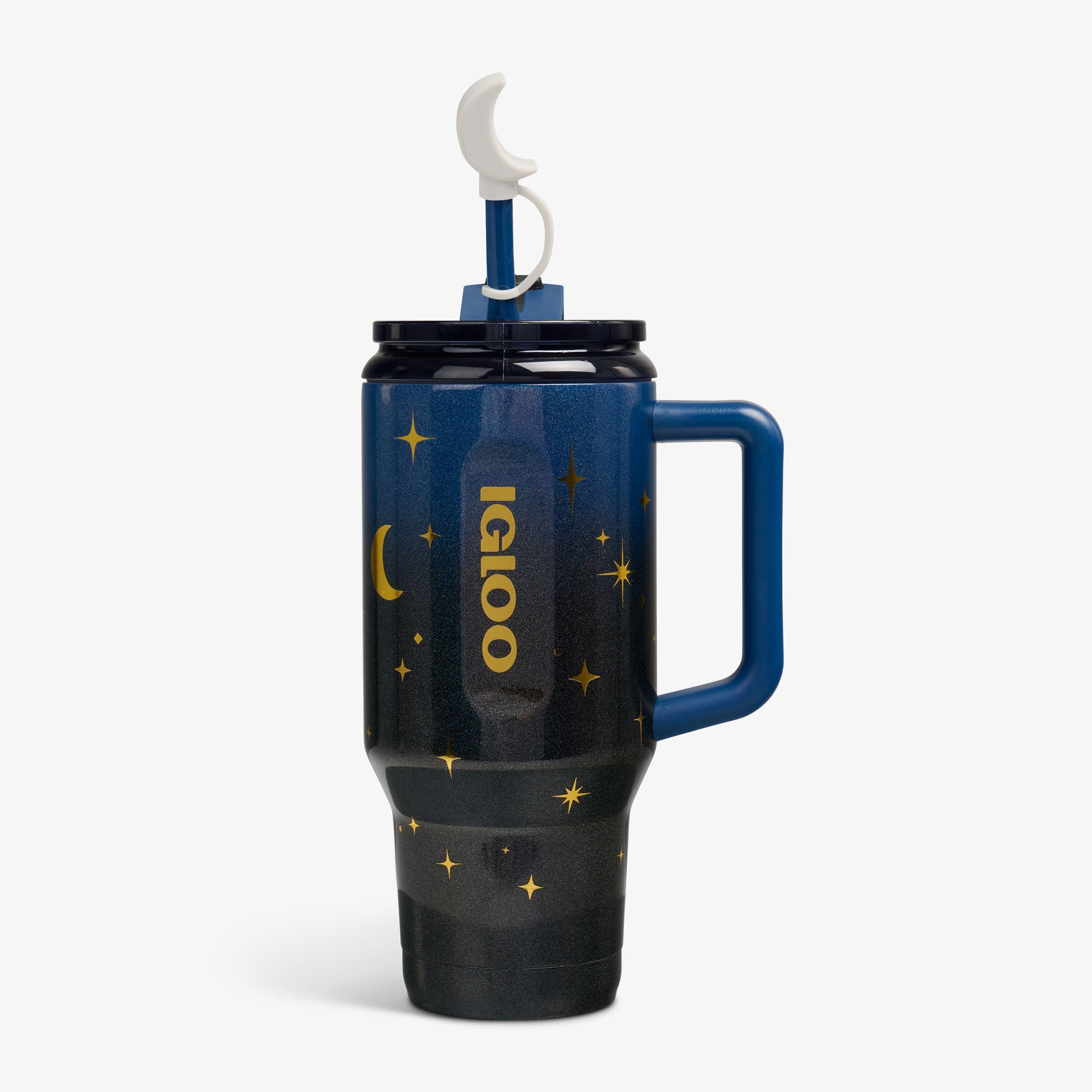32 Oz Flip ‘n’ Sip Travel Mug C6 - Midnight Blue - Strap View