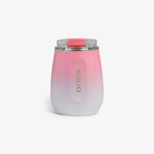 10 Oz Wine Tumbler B8 - Gradient Pink - Front View