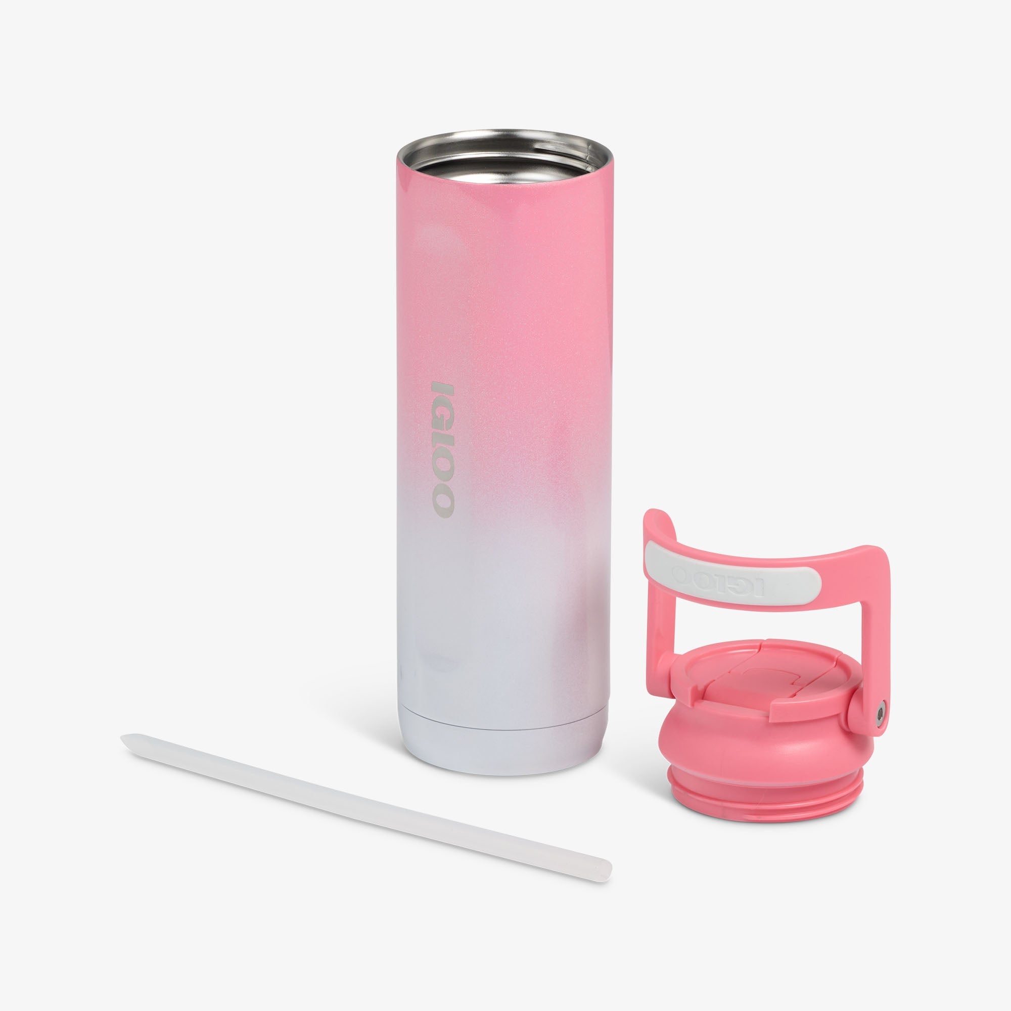 20 Oz Sport Sipper Bottle V9 - Gradient Pink - Open View