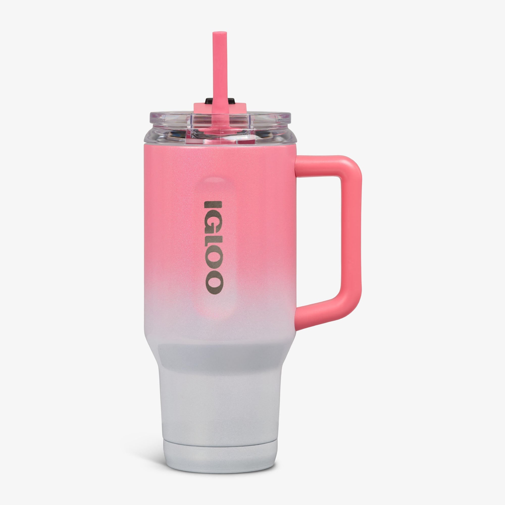 32 Oz Flip ‘n’ Sip Travel Mug C6 - Gradient Pink - Strap View