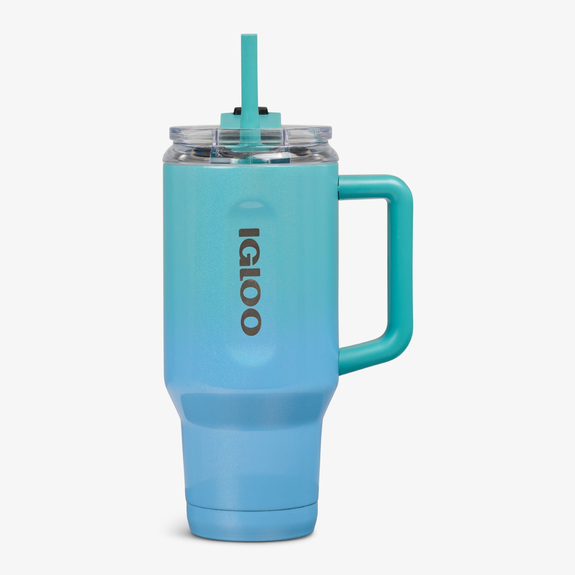 32 Oz Flip ‘n’ Sip Travel Mug C6 - Gradient Teal - Strap View