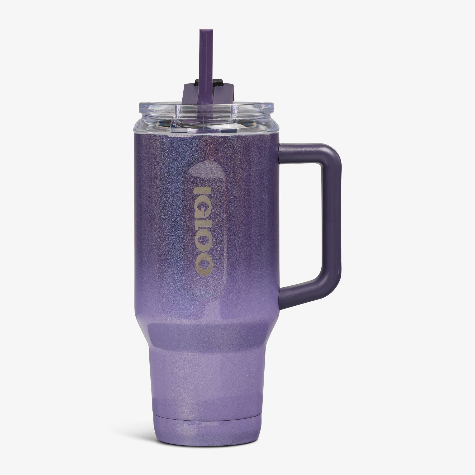 32 Oz Flip ‘n’ Sip Travel Mug C6 - Gradient Grape - Strap View