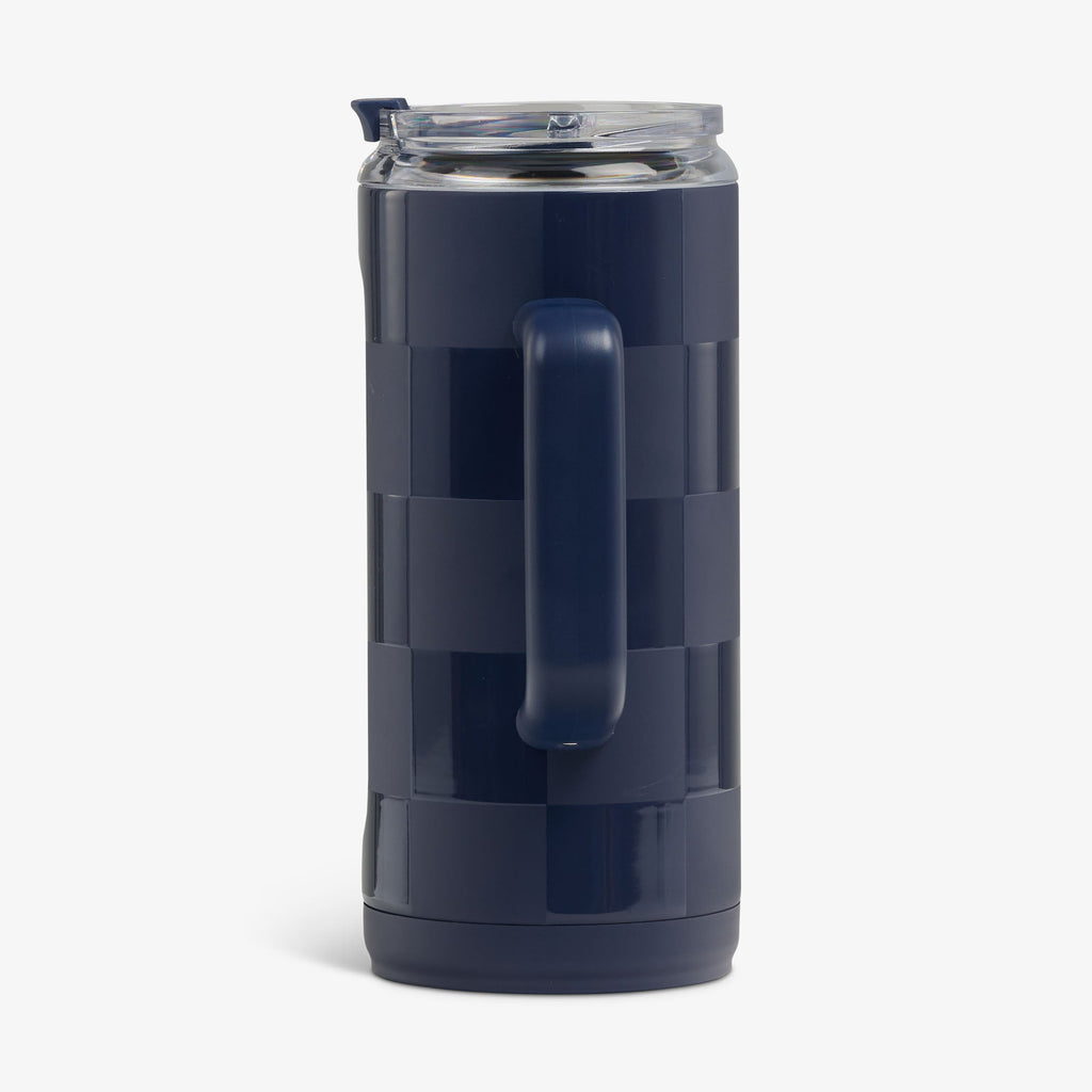 1L Beer Mug Y7 - Navy Check - Product View