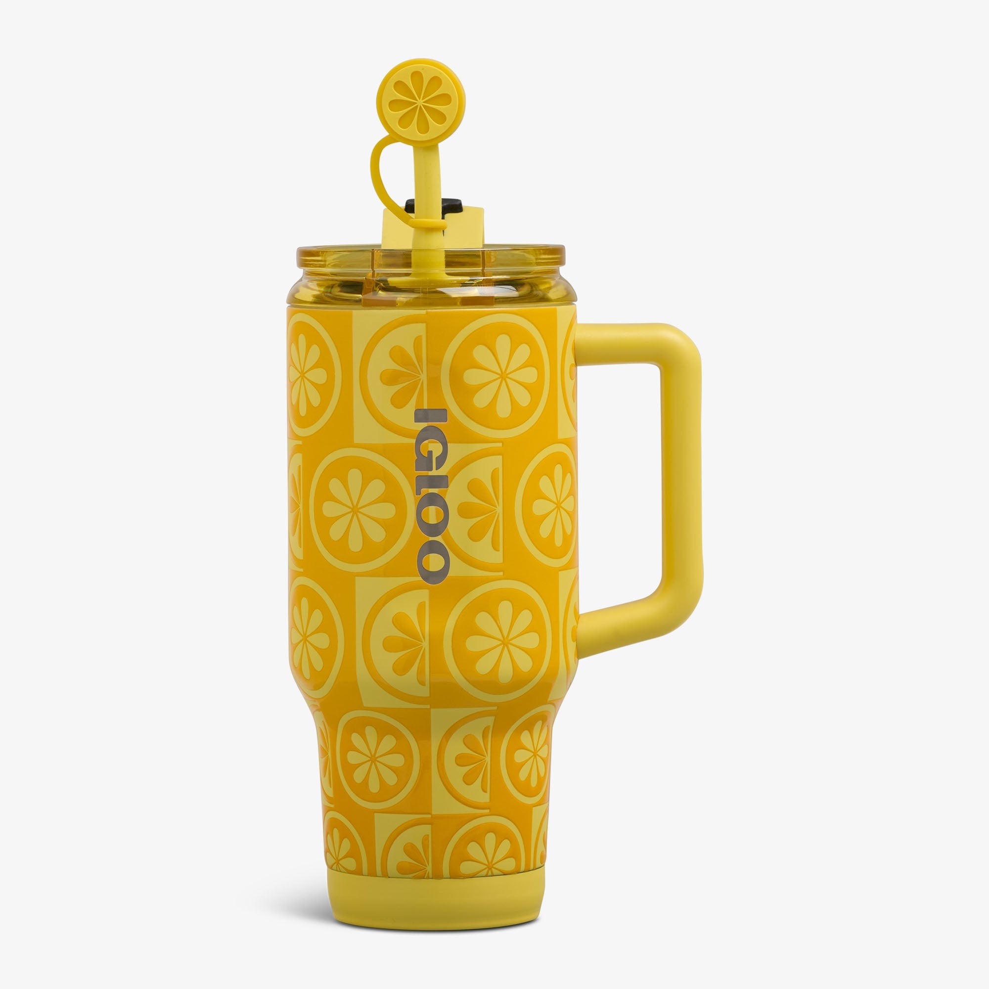 32 Oz Flip ‘n’ Sip Travel Mug C6 - Lemon - Front View