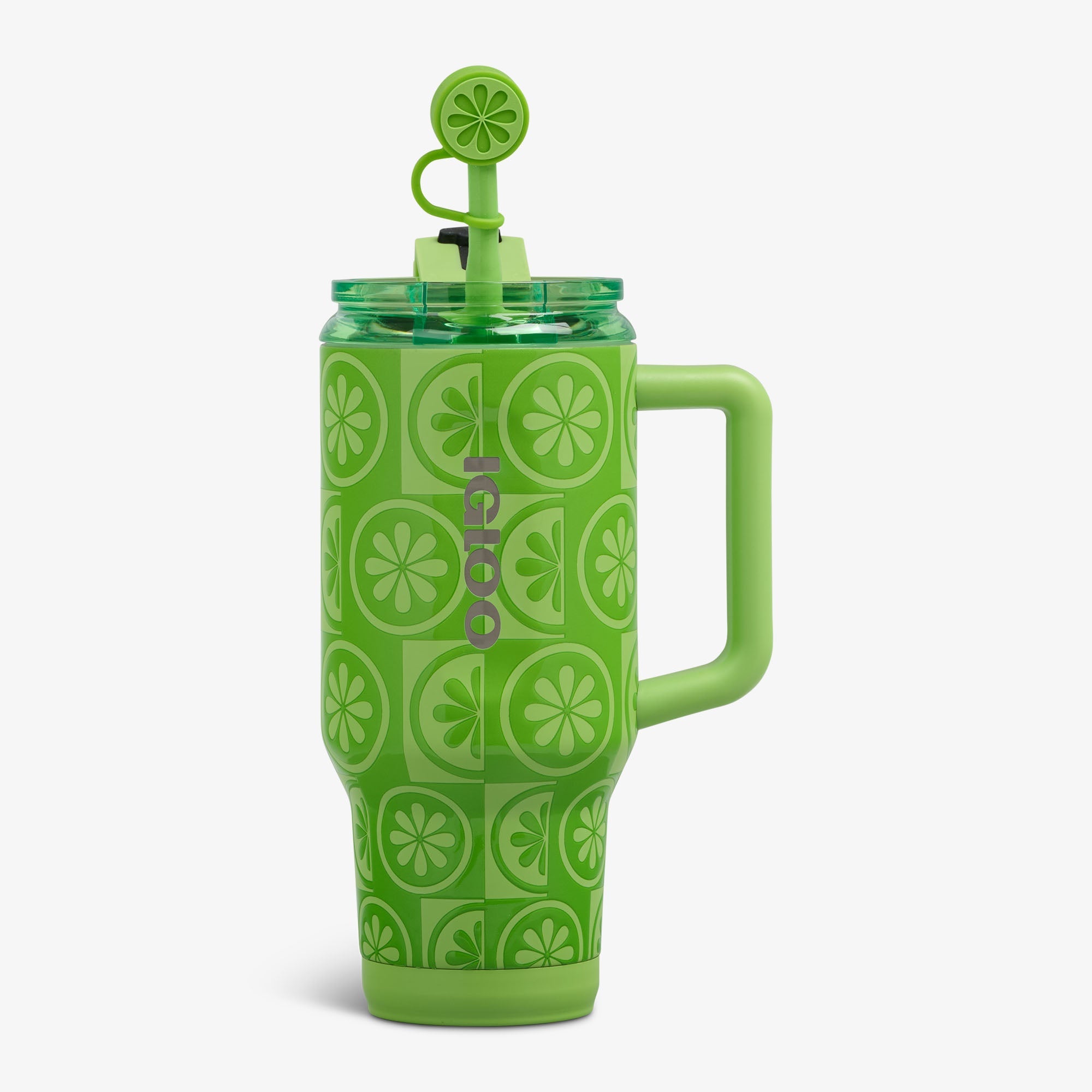 32 Oz Flip ‘n’ Sip Travel Mug C6 - Lime - Front View